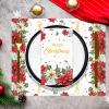 100PCS Christmas Napkins Disposable Poinsettia Flower Paper Napkins 3 Ply Decorative Paper Hand Towels for Bathroom Xmas Red Poinsettia Berry Guest Napkins for Winter Holiday Christmas Cocktail Party view 4