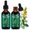 Mullein Leaf Extract for Lungs, Mullein Drops for Lungs, Support Lung, Respiratory Function for Healthy Breathing, Improvement in Pulmonary Function, Natural & Safe Supplement (2 PC) view 1