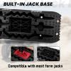 ROBLOCK Off-Road Traction Boards with Jack Lift Base and Carry Bag, 27.1" Reinforced Recovery Boards Offroad on Sand, Mud, Snow, Portable Overlanding Gear for 4WD, Truck, Jeep, RV, SUV, Black, 2 Pack view 2