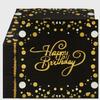 80 PCS Happy Birthday Paper Napkins, 2 Ply Premium Quality Cocktail Napkins, 1313 Inch Soft and Absorbent Disposable Hand Towels Napkins for Birthday Party Supplies, Black and Gold view 1