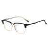 Cyxus 99% Acetate Blue Light Glasses Men, 22g Semi-rimless Browline Anti-Migraine Office Computer 8216 view 1