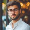Cyxus 99% Acetate Blue Light Glasses Men, 22g Semi-rimless Browline Anti-Migraine Office Computer 8216 view 2