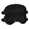 2 Pcs Black Plush Eye Mask Soft Sleeping Blindfold Eye Cover Comfortable Furry Faux Fur Sleeping Mask Satin Nap Night Eyeshade Cover for Women Men Gift view 4