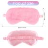 2 Pcs Plush Eye Mask Soft Sleeping Blindfold Eye Cover Comfortable Furry Faux Fur Sleeping Mask Satin Nap Night Eyeshade Cover for Women Men Gift (Pink) view 2