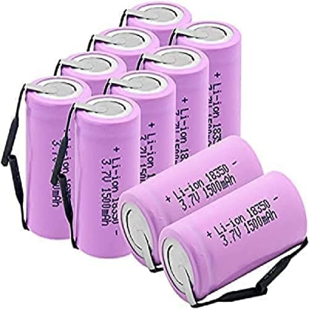 CKWJMUBS aa batteries18350 3.7v 1500mah Up to 10a Rechargeable 10pcs