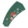 50PCS Coffee Cup Sleeves Festive Holiday Paper Hot Drink Holder Halloween Christmas Chocolate Cold Beverage Cup Sleeves Hot Drink Holder Paper Cup Sleeves (Green) view 3