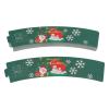50PCS Coffee Cup Sleeves Festive Holiday Paper Hot Drink Holder Halloween Christmas Chocolate Cold Beverage Cup Sleeves Hot Drink Holder Paper Cup Sleeves (Green) view 4