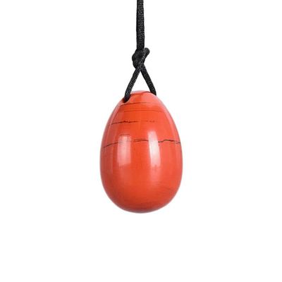 JRJRJ Rose Quartz Yoni Eggs Jade Balls Massager for Women Natural Crystal Stone Kegel Exercise Tightening Massage Eggs-Red Jasper-L-4.5x3CM