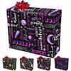 xmeasecos Custom Butterfly Wrapping Paper with Name, Personalized Gift Wrapping Paper Roll Birthday Wrap Paper, Customized Kids Christmas Gift Packing Papers for Boy Girls Men Women Black view 1