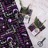 xmeasecos Custom Butterfly Wrapping Paper with Name, Personalized Gift Wrapping Paper Roll Birthday Wrap Paper, Customized Kids Christmas Gift Packing Papers for Boy Girls Men Women Black view 4