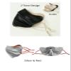 Jeelow 100% Mulberry Silk Face Cloth Covering Washable Reusable 22 Momme Double Layer Two Tone Adjustable Straps (Black+Silver) view 2