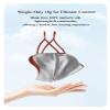 Jeelow 100% Mulberry Silk Face Cloth Covering Washable Reusable 22 Momme Double Layer Two Tone Adjustable Straps (Black+Silver) view 4