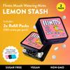 Flintts Mints Lemon Stash  Sugar Free Mouthwatering Mints for Dry Mouth Relief & Freshness  Vegan Oral Health Support with Sparkle Effect  Pocket Travel Saliva Substitute, Lozenges Alternative, 2 Refill Packs view 2
