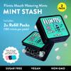 Flintts Mints Mint Stash  Sugar Free Mouthwatering Mints for Dry Mouth Relief & Freshness  Vegan Oral Health Support with Sparkle Effect  Pocket Travel Saliva Substitute, Lozenges Alternative, 2 Refill Packs view 2