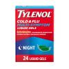 Tylenol Nighttime Cold & Flu Multi-Symptom Liquid Gels, Adult Cold & Flu Relief Medicine, Pain Reliever & Fever Reducer + Cough Suppressant & Antihistamine, 24 ct view 1
