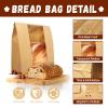 WNSIRVY 130 Pack Large Bread Bags for Homemade Sourdough Bread - Kraft Paper Storage Bakery Bags with Clear Window Bonus 150 Seal Stickers for Sourdough Sandwich (13.7x8.2x3.5 Inches, Brown) view 3