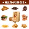 WNSIRVY 130 Pack Large Bread Bags for Homemade Sourdough Bread - Kraft Paper Storage Bakery Bags with Clear Window Bonus 150 Seal Stickers for Sourdough Sandwich (13.7x8.2x3.5 Inches, Brown) view 4