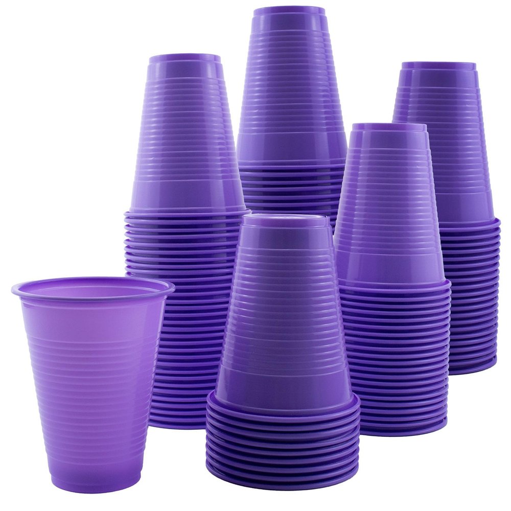 1000 PCs Dental Grade Disposable 5oz by OMNIA ONE | Purple Plastic Drinking & Rinsing Cups - Sturdy & Durable Unisex Dental Cups