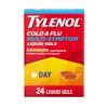 Tylenol Daytime Cold & Flu Multi-Symptom Liquid Gels, Cold & Flu Relief Medicine, Pain Reliever & Fever Reducer + Cough Suppressant, Acetaminophen 325 mg, Dextromethorphan HBr 10 mg, 24 ct view 1