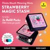 Flintts Mints Strawberry Stash  Sugar Free Mouthwatering Mints for Dry Mouth Relief & Freshness  Vegan Oral Health Support with Sparkle Effect  Pocket Travel Saliva Substitute, Lozenges Alternative, 2 Refill Packs view 2