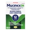 Mucinex DM 12Hr Chest Congestion & Cough Medicine for Adults, Cold and Cough Medicine for Excess Mucus Relief, 600 mg Guaifenesin & 30 mg Dextromethorphan HBr, 80 Bi-Layer Tablets view 1