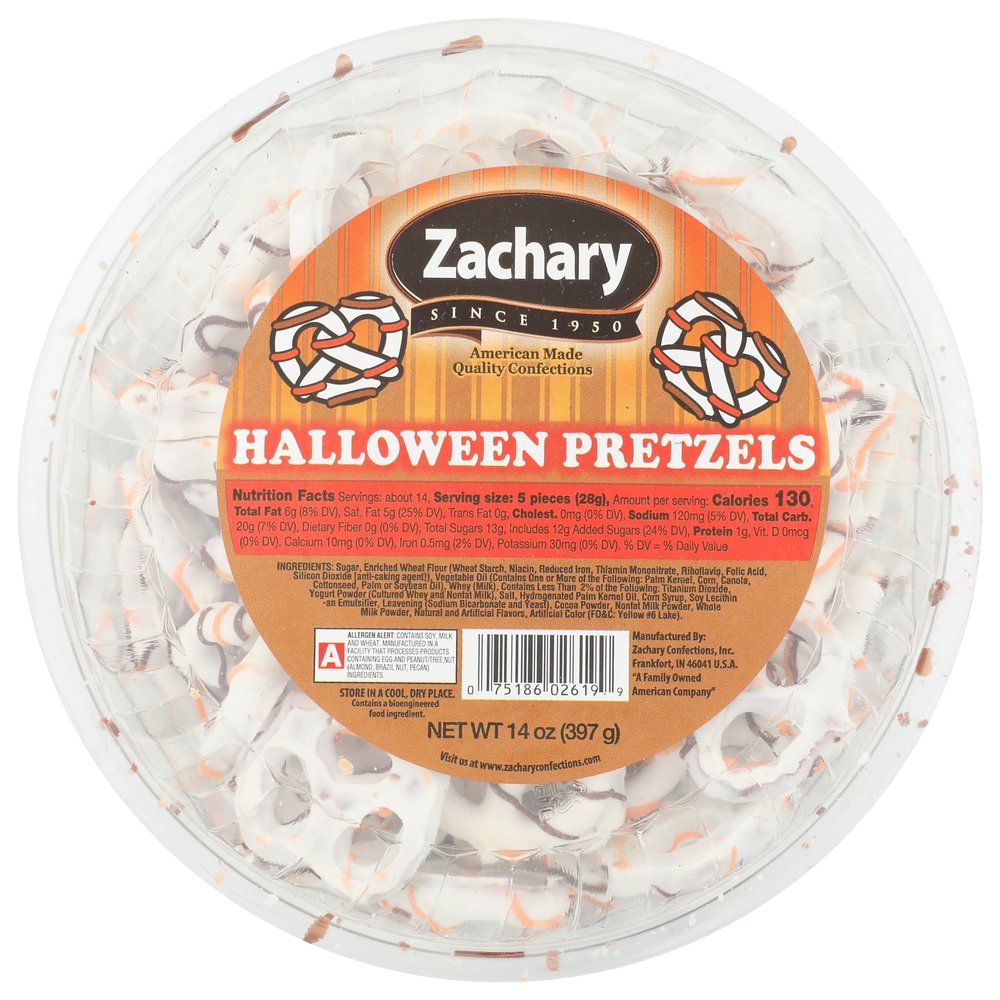 Zachary Halloween Pretzel Yogurt 14oz Tub