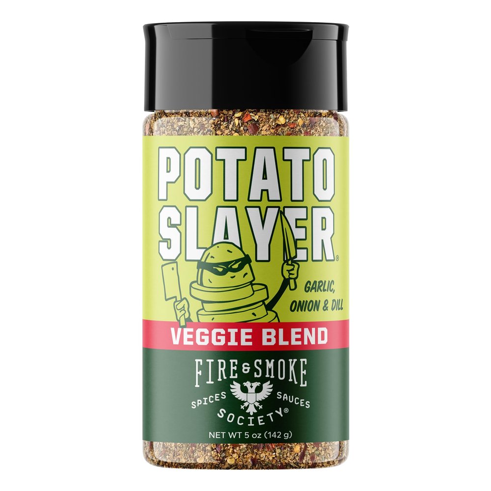 Fire & Smoke Society Potato Slayer Vegetable Seasoning | BBQ Rubs for Grilling | Potato, French Fry Seasoning | Mix Blend Rub Powder, Garlic, Onion, Herb Flavor | M 5 oz