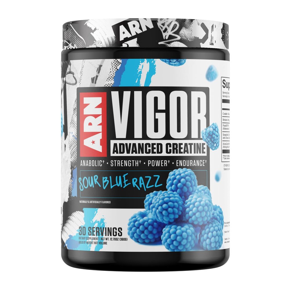 Arms Race Nutrition | ARN | Vigor Advanced Creatine Formula (30 Servings, Sour Blue Razz)
