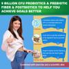 Butyrate Gummies with Probiotic + Prebiotic + Postbiotic, Omega-3 500mg,9 Billion CFU Probiotics with Fiber, Calcium & Magnesium, Inulin,Psyllium Husk for Digestive Health,Bloating Support,Sugar Free view 4
