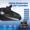 25 Miles All Terrain Electric Wheelchairs for Adults,20" Seat Width Compact Portable Motorized Wheelchair for Seniors,Intelligent Folding Power Wheelchair Travel Motorized Mobility Scooters view 3