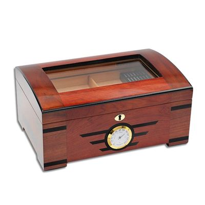 MidiLi Cigar Box,Holds 100 Cigars Portable Pine Cigar Cabinet Large Capacity Double Cigar Humidor Classic/985