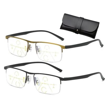 Intelligent Reading Glasses for Men Women,Intelligent Dual Focus Glasses,Auto Focus Glasses Self Adjusting,Far and Near (3.0 x,Black+Gold)