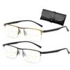 Intelligent Reading Glasses for Men Women,Intelligent Dual Focus Glasses,Auto Focus Glasses Self Adjusting,Far and Near (3.0 x,Black+Gold) view 1