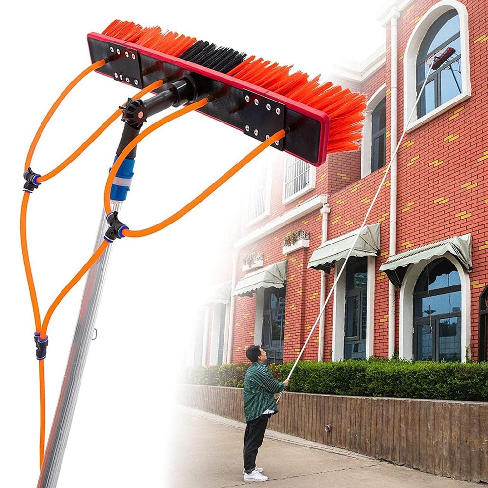 YANNIES Solar Panel Cleaning Equipment Water Fed Window Cleaning Pole for High Windows Glass Cleaning Tools for I/Outdoor Cleaning