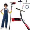 3.6M-10.8M Telescopic Rod Window Cleaning Set, Telescopic Handle Broom, with Water Connection Hose, for Solar Systems and Window Patio Roof Cleaning Devices 35CM,3.6M view 1