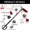 3.6M-10.8M Telescopic Rod Window Cleaning Set, Telescopic Handle Broom, with Water Connection Hose, for Solar Systems and Window Patio Roof Cleaning Devices 35CM,3.6M view 2