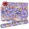 Faroishta Custom Happy Birthday Wrapping Paper with Photo Personalized Name Gift Wrap Paper Roll for Girls Baby Customize Your Own Text Wrapping Paper Baby Shower Birthday Party Gifts view 1