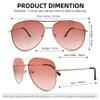 SOPHILY 3 Pack Bifocal Reading Sunglasses for Women Men, Aviator Sun Readers Glasses Mirrored Shades UV400 Gradient Pink Night Yellow Clear, +1.0 view 3