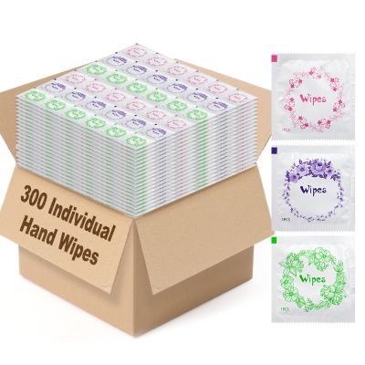 Wet Wipes Travel Size Individual Hand Wipes,Wedding Wet Wipes for Wedding Barbecue Homeless 300