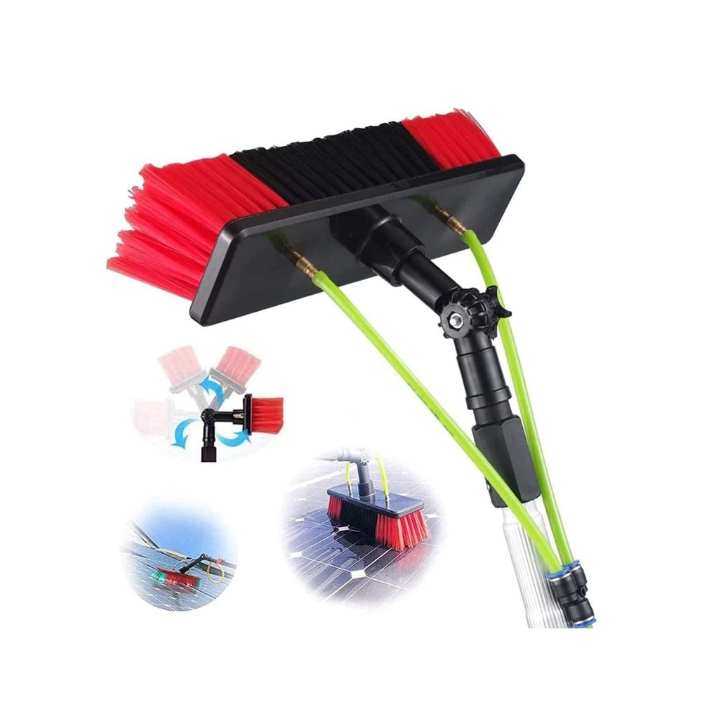 Telescopic Window Cleaning Extension Pole with 30cm Brush 512m Reach Ideal for Cleaning Windows Lightweight and Durable