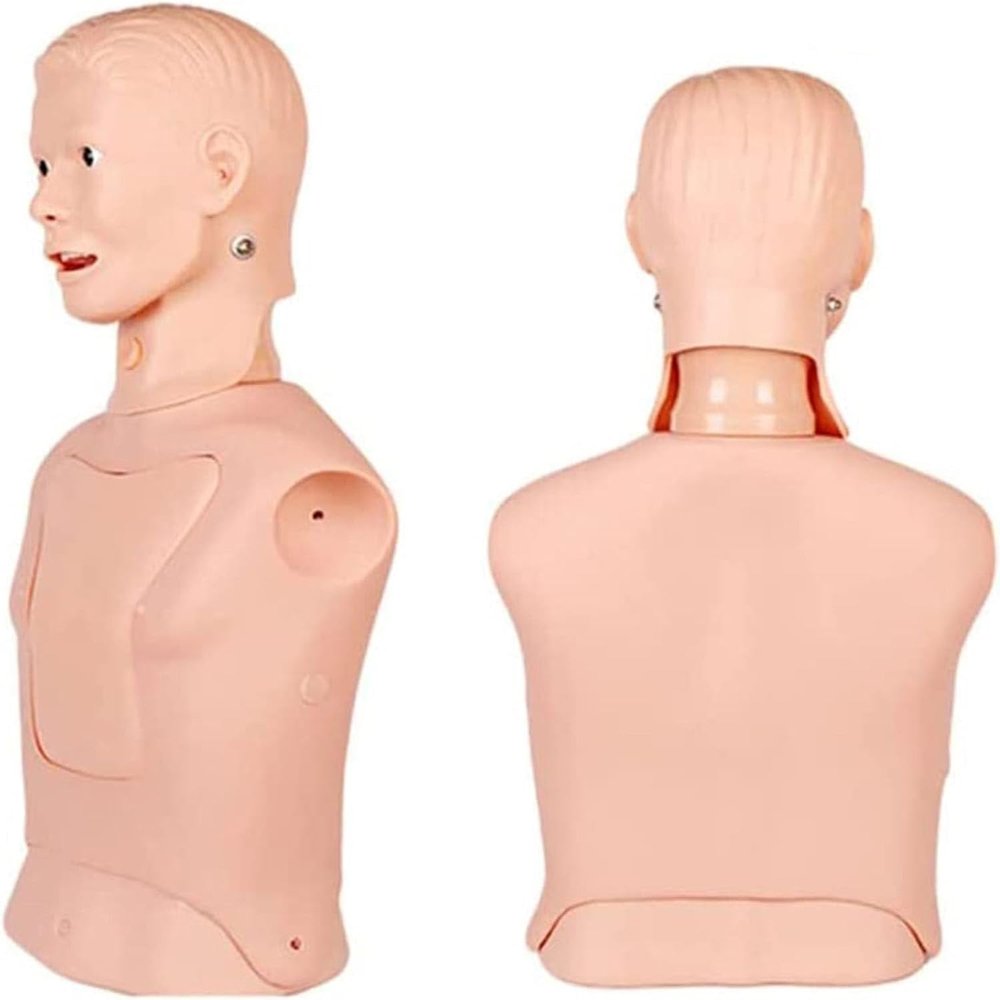 Endotracheal Intubation Gastric Tube Model,Half Body Mannequin,for Nursing Practice Simulator,Gastric Lavage Tracheostomy Model,Airway Management Trainer,for Nurse and Medical Students