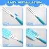 10PCS Duster Refills Folding Handles Set Compatible with Swiffer Dusters,Disposable Static Dust Removal Brush Handle for Dusting Electronics,Furniture,Blinds,Ceiling Fans (10, Blue) view 3