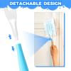 10PCS Duster Refills Folding Handles Set Compatible with Swiffer Dusters,Disposable Static Dust Removal Brush Handle for Dusting Electronics,Furniture,Blinds,Ceiling Fans (10, Blue) view 4