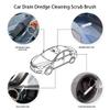 Car Drain Dredge Cleaning Scrub Brush, 150cm Flexible Auto Sunroof Drain Cleaning Tool with 2Pcs 7.9in Cleaning Brush, Flexible Tube Cleaning Brush for Car, ac, Home Kitchen (2Pcs, 60in) view 2