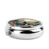 Pill Box with 3 Compartment Small Pill Case for Purse & Pocket Cute Pill Organizer Travel Portable Pillbox Dachshund Pattern Round Pill Container for Vitamins Medication Fish Oil view 3