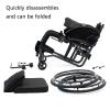 All-Terrain Ultra Lightweight Sports Wheelchair Foldable Adjustable Footrest and Seat Height, Handbrakes,Suitable for Teenagers, Adults, Seniors(Blue1,Seat Width 38cm/14.69in) view 4