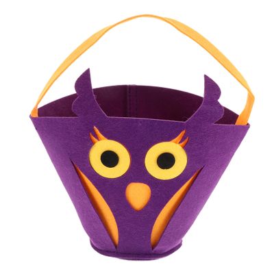 GETAJGHSD Halloween Candy Bag Treats Pouch Capacity Felt Pumpkin Design for Storing Sweets Goodies and Items for Holiday Decorations and Parties