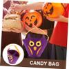 GETAJGHSD Halloween Candy Bag Treats Pouch Capacity Felt Pumpkin Design for Storing Sweets Goodies and Items for Holiday Decorations and Parties view 4