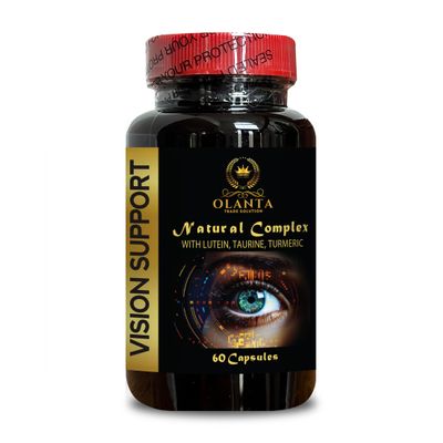 OLANTA TRADE SOLUTION Vision Support Complex - Formula for Optimal Vision, Vision Support Supplement, Eye Supplements for Adults with Bilberry Fruit Extract - 1 Bottle 60 Capsules