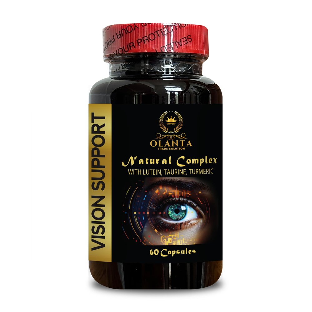 OLANTA TRADE SOLUTION Vision Support Complex - Formula for Optimal Vision, Vision Support Supplement, Eye Supplements for Adults with Bilberry Fruit Extract - 1 Bottle 60 Capsules